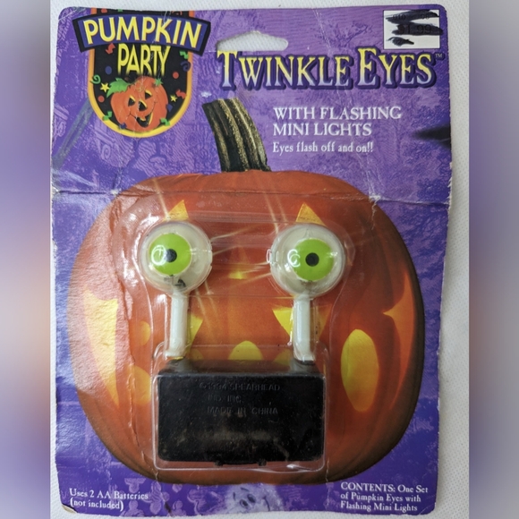 Vintage 1995 Pumpkin Party Twinkle Eyes Flashing! - Picture 1 of 4